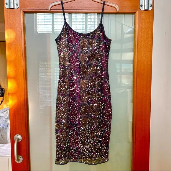 Papell Boutique | Dresses | Papell Boutique Vintage Beaded Cocktail Dress